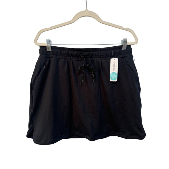 Market and Spruce Cordia Active Skort Size Large Black Drawstring Athleisure NEW - Picture 1 of 10